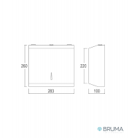 MEDIDAS DISPENSADOR DE PAPEL BRUMA